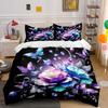 Elegant Floral And Butterfly Trio Ideal For Home Decor, Kid'S And Adults' Bedroom Decor,Exquisite Three-Piece Bedding Set Gift
