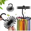 20 Claw 360 Degree Black Tie Rack Plastic Multi-functional Rotating Rack Scarf Belt Jewelry Collection Rack