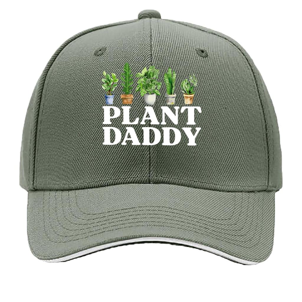 UnisexS Vintage Plant Daddy  Adjustable Hat with Potted Plant Design  PLANT DADDY Text  Distresse Sandwich Baseball Cap