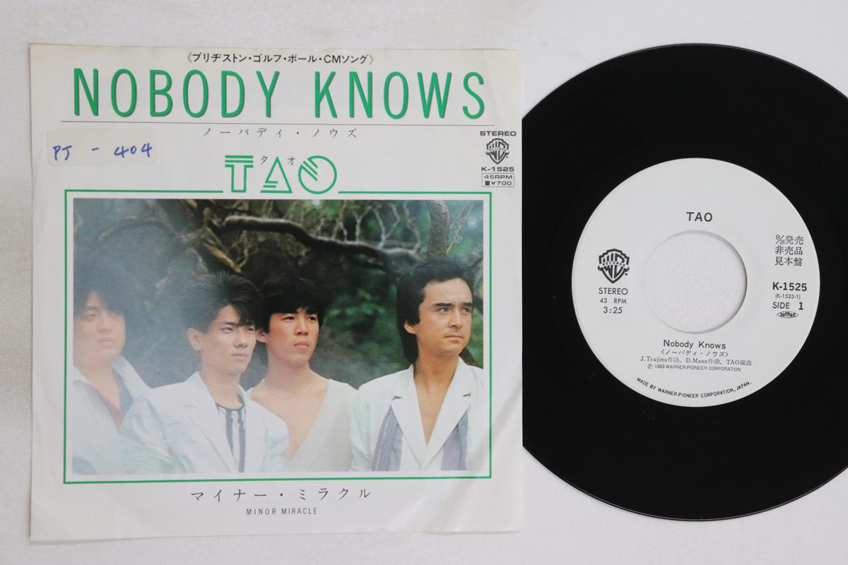 

7-дюймовая пластинка TAO - Никто не знает / Небольшое чудо K1525PROMO WARNER PIONEER 1983 Япония Японская поп/рок Б/у