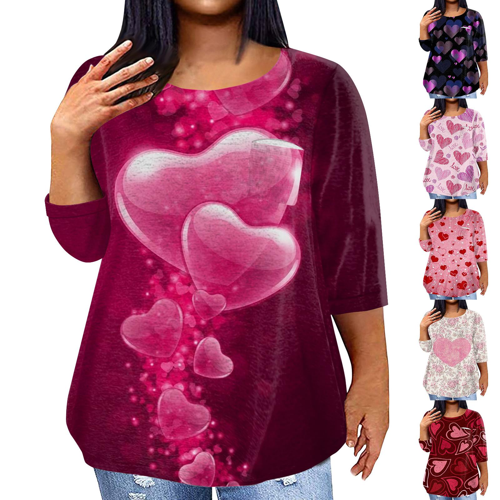 

Женский модный повседневный пуловер с круглым вырезом и рукавом три четверти с принтом, топ с рукавами 4/3