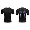 Blossom Print Short Sleeve Compression Tee Shirts Men Summer Athletic Quick Dry T-shirts Fitness Gym Workout Running Sporty Tops