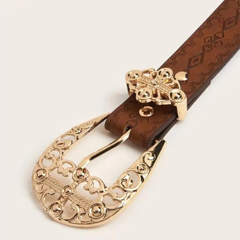 Adjustable Metal Pin Buckle Waist Belt Medieval Embossed Waist Hot Sale Belt Hot Girls Women Waist Belt for Coat Skirts Jeans