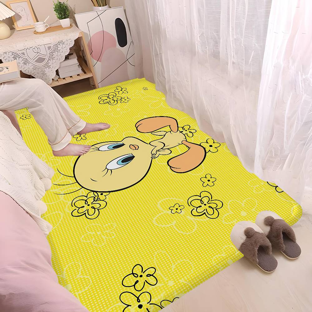 Yellow Cartoon T-Tweetys Bird Bathroom Mat INS Style Soft Bedroom Floor House Laundry Room Mat Anti-skid Welcome Doormat