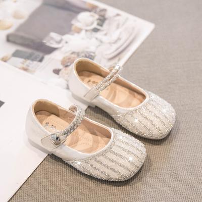 Children's Shoes Girls' Princess Shoes Autumn New Girls' Small Leather Shoes Shiny Crystal Shoes Dress Shoes