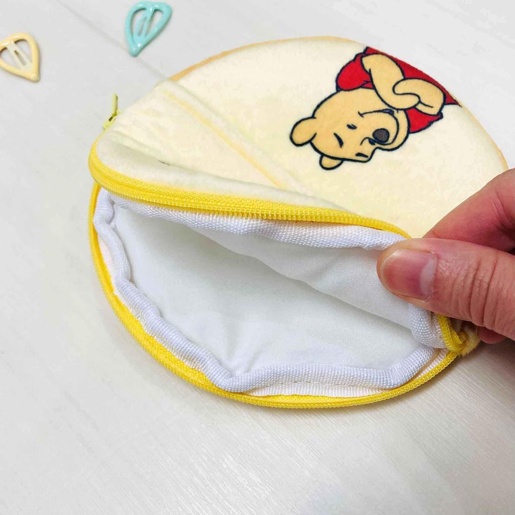 MORIPiLO Tissue Case, Winnie the Pooh, Disney Merchandise, Plush Pouch, Small, Cute, 13x13cm (Funny Face, Yellow), Disney Character, Morishita Pillow