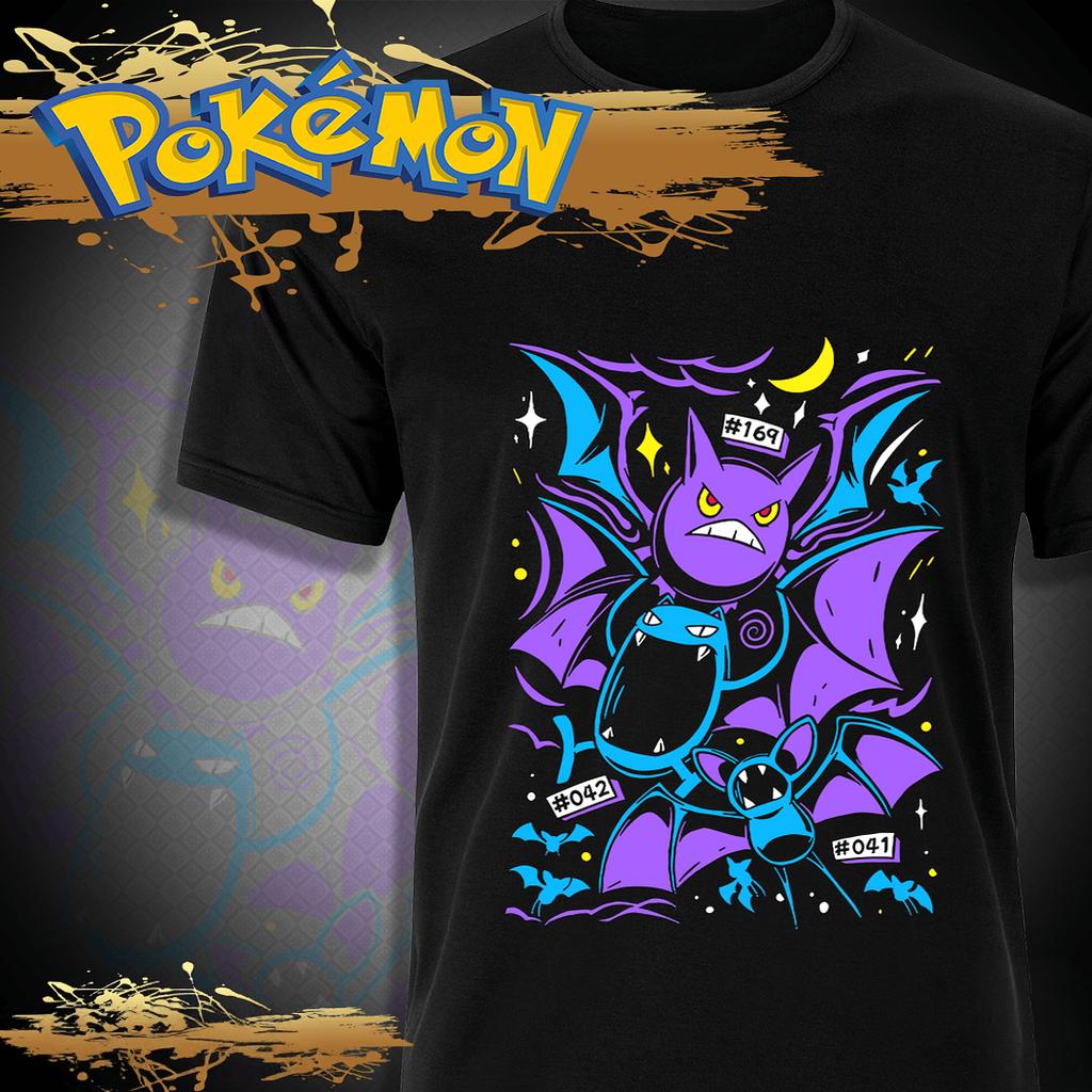 Unisexs And Unisexs Summer New Street Style Pok Mon Flying Dragon Family Cross Word Bat Elf Graffiti Loose Cotton Tshirt