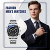 Watch Three-eye Nylon Strap Multifunctional Men's Luminous Calendar Analog Watch Stainless Steel Cool Handsome Outdoor Round Watch Gift Student