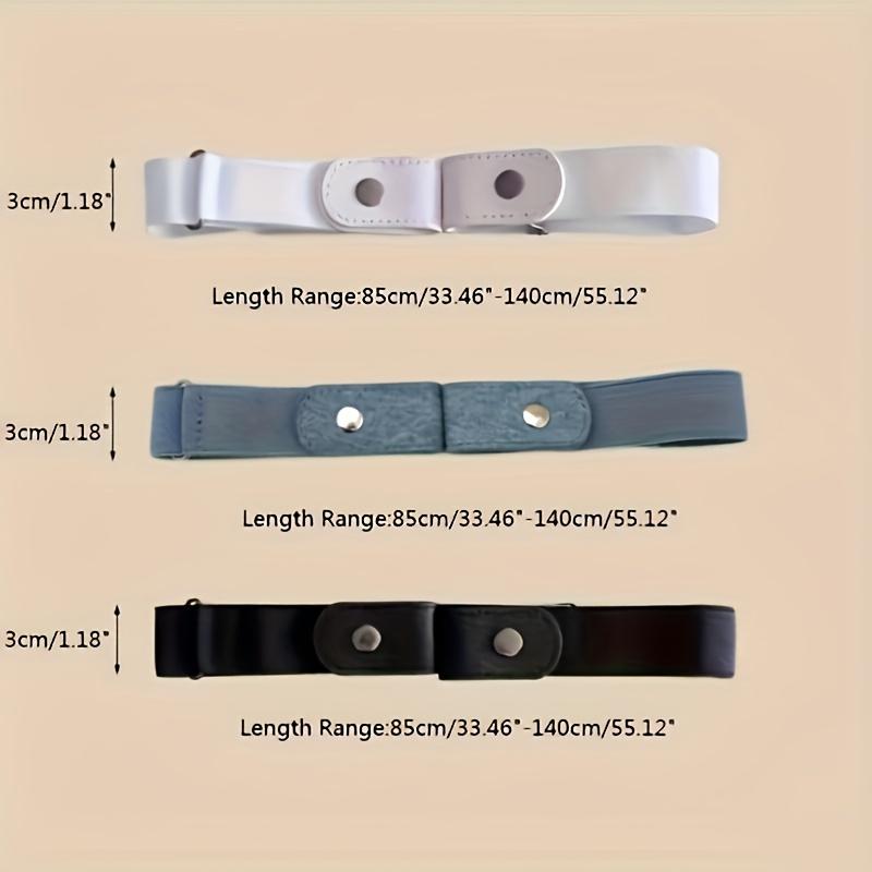 1PC Invisible Belt, Lazy Elastic Belt, Women's Adjustment Buckle, Men's Elastic Jeans, Belt Waistband, Tightened Waist Without Trace