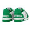 Louis Vuitton Trainer Casual Low Top Stylish Skateboarding Shoes Unisex White Green 1ABNTU