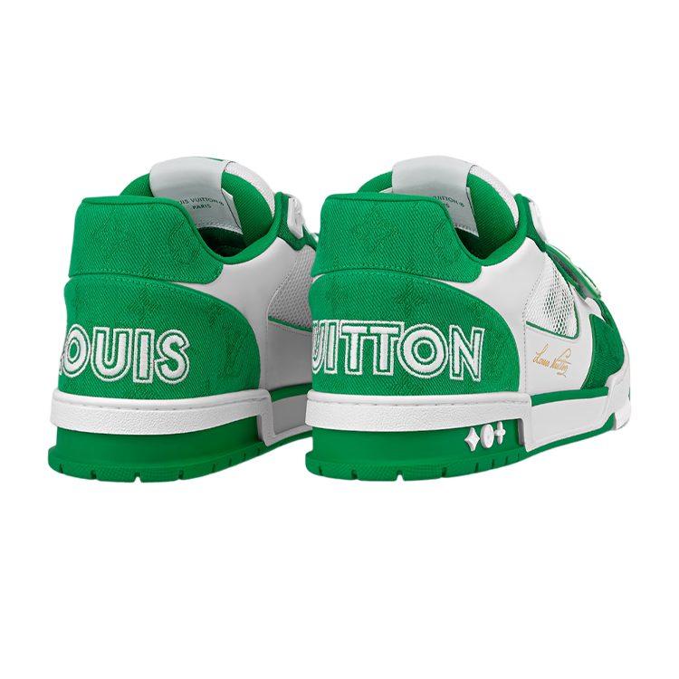Louis Vuitton Trainer Casual Low Top Stylish Skateboarding Shoes Unisex White Green 1ABNTU