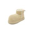 Women's 2024 Genuine Leather Snow Boots: Thick Sole, Anti-Slip, Velvet-Lined, Warm, Big Head Design for Winter