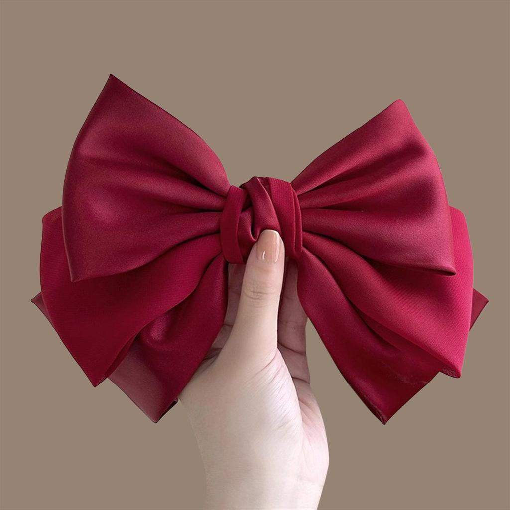 French High-End Versatile Large Bow Hair Clip for Women - Enhances Updo and Slenderizes Face
