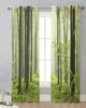 Bergwald Transparente Vorhänge zur Wohnzimmerdekoration Fenstervorhänge für die Küche Tüll Voile Organza Vorhänge