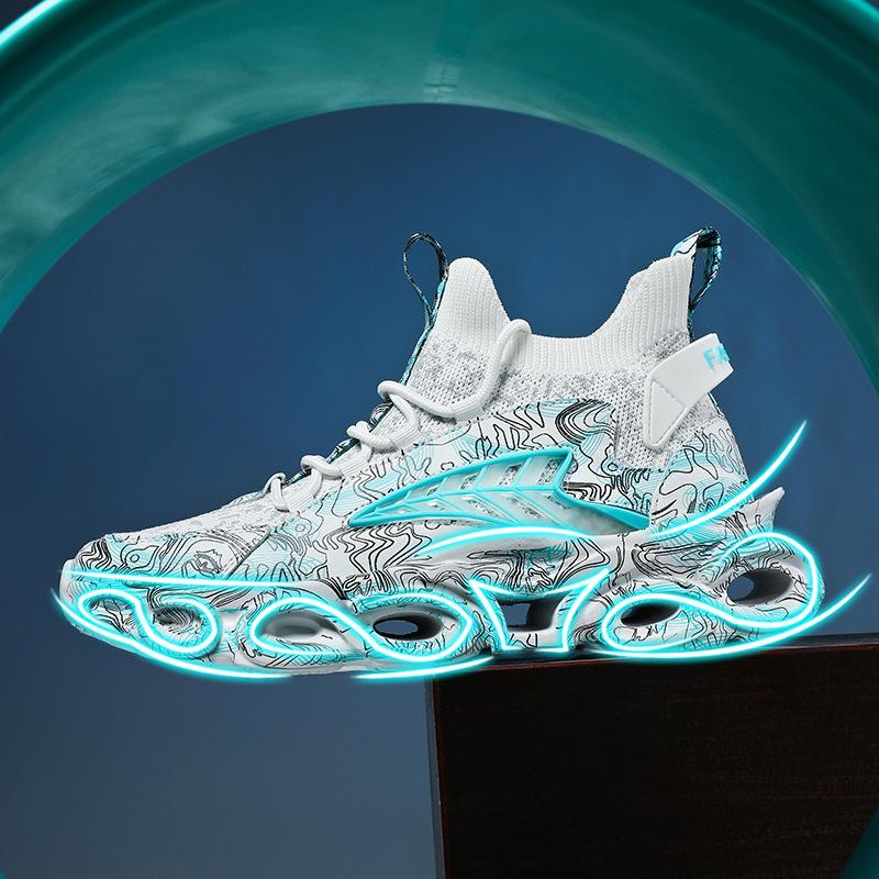 Men's Large Size, Sneakers Blade Twist Sole Fashion Men's Shoes Outdoor Lightweight Running Shoes