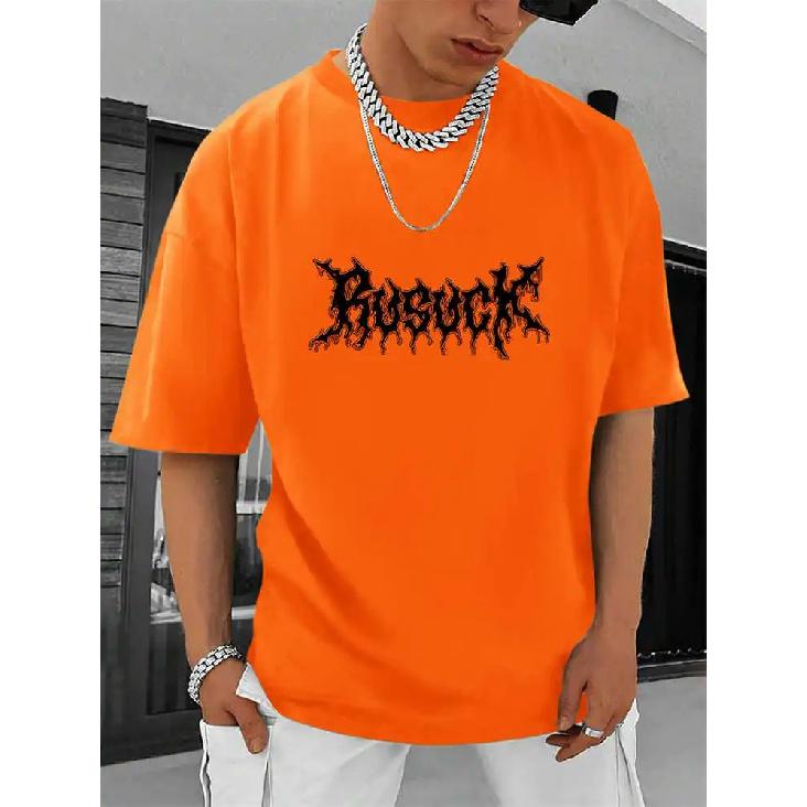 Мужская свободная футболка с принтом — фото 3