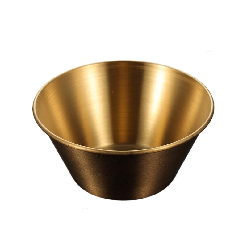 304 Stainless Steel Seasoning Dish Round Divided Small Plate Seasoning Sauce Dip Bowl Soy Spice Condiment Vinegar Containers