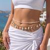 Summer Beach Charm Bikini Waist Chain for Women Rice Beads Starfish Shells Seahorse Pearl  Pendant Sexy Belly Chain Body Jewelry