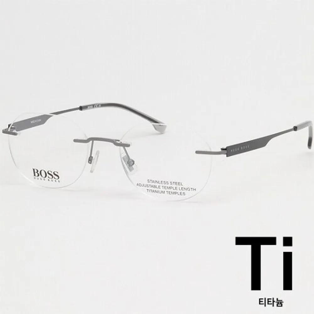 [Hugo Boss] Hugo Boss Titanium Eyeglass Frames BOSS1265D SVK Rimless Ultra-light Temples