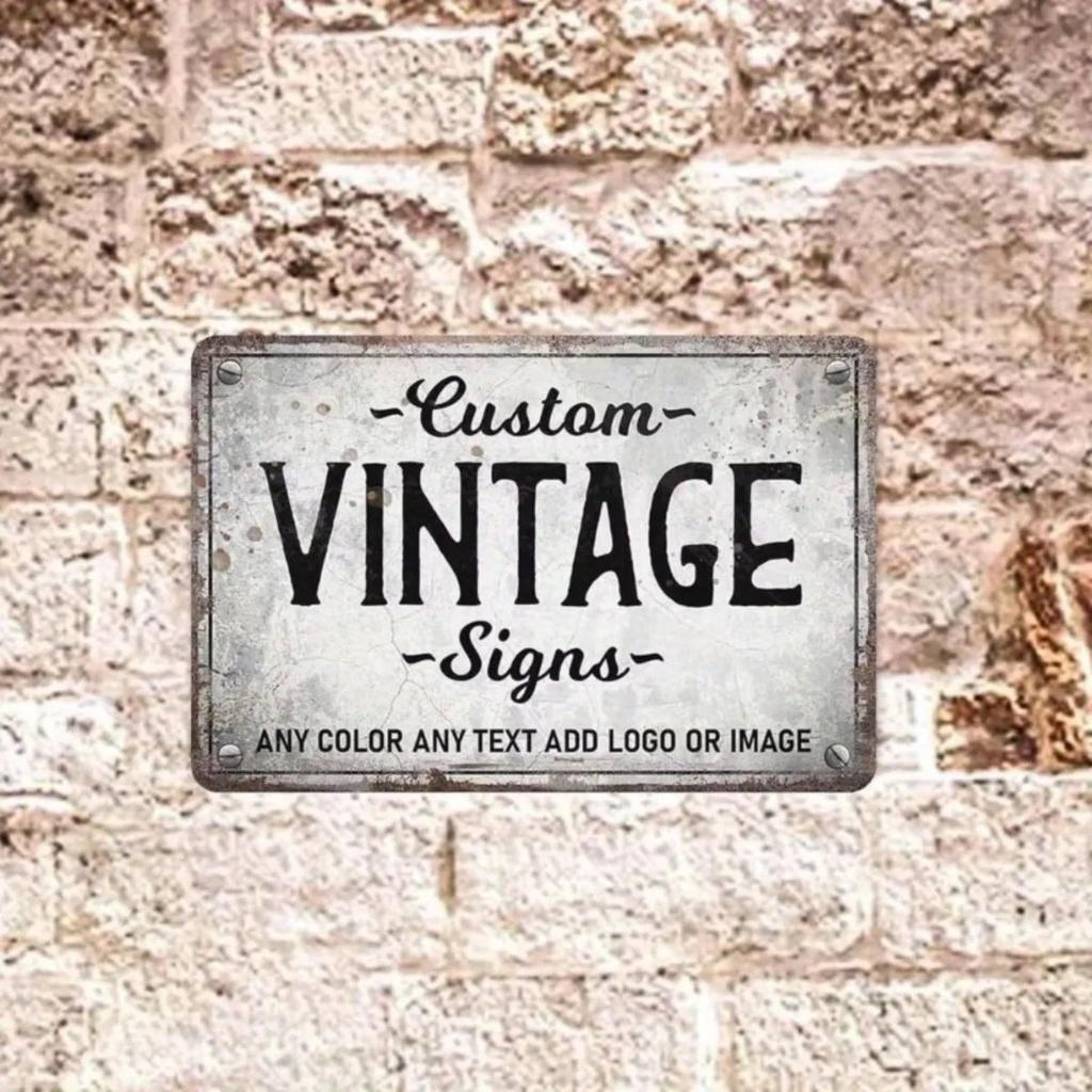 Custom Metal Sign Customizable Text Home Decor Modern Rustproof Fade Resistant Wall Art