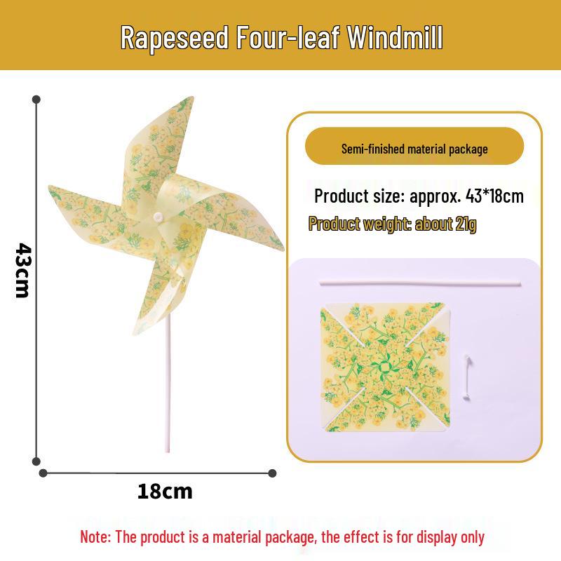 DIY Kids Craft Pack: Rotating Rapeseed Flower Windmills