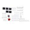 114 Stück Lochwandhaken Sortiment Werkzeugaufbewahrung Organizer Set Kit für Heimwerkstatt