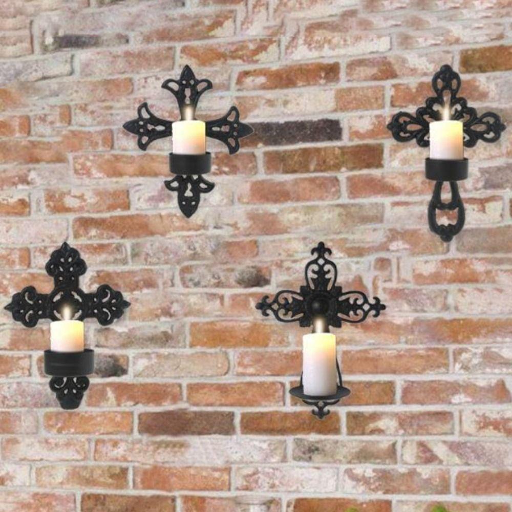 

Подсвечник для чайной свечи Iron Art Cross, антикоррозийный настенный подсвечник, клубы