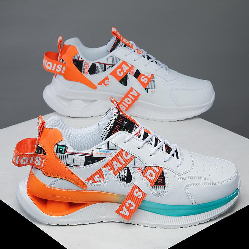 

Обувь мужская Tide 2025 Весна Новые дышащие пары студенческие папы обувь кроссовки для бега корейские мужские туфли 36