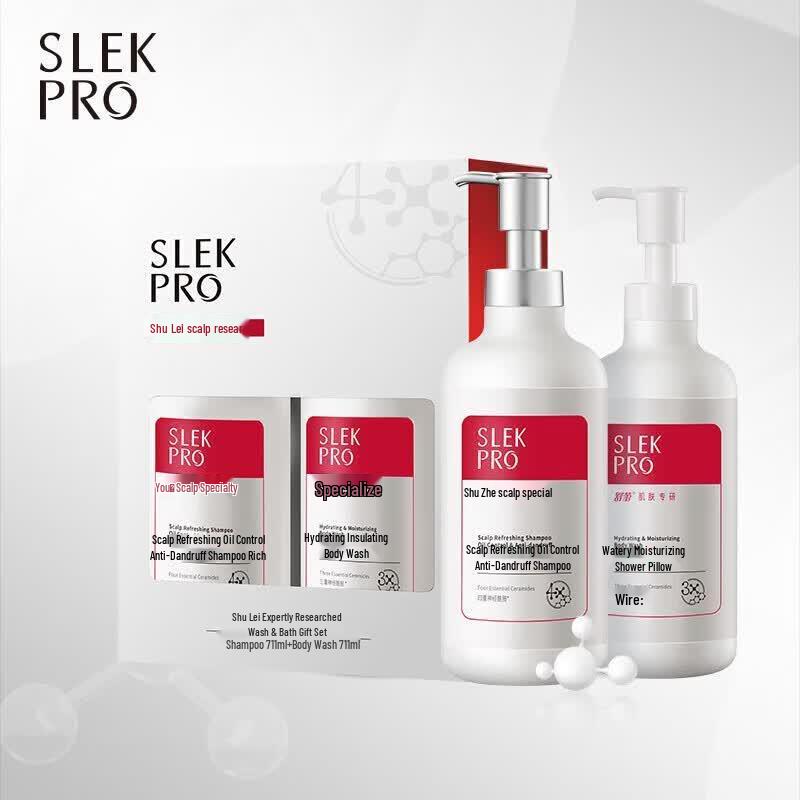 SLEK Anti-Dandruff & Oil Control Shampoo & Body Wash Gift Set