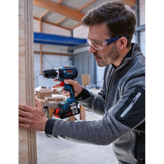 Perceuse-visseuse À Percussion 18V GSB 18V-90 C + 2 Batteries GBA 4Ah + Chargeur En Coffret L-BOXX - BOSCH - 06019K6103