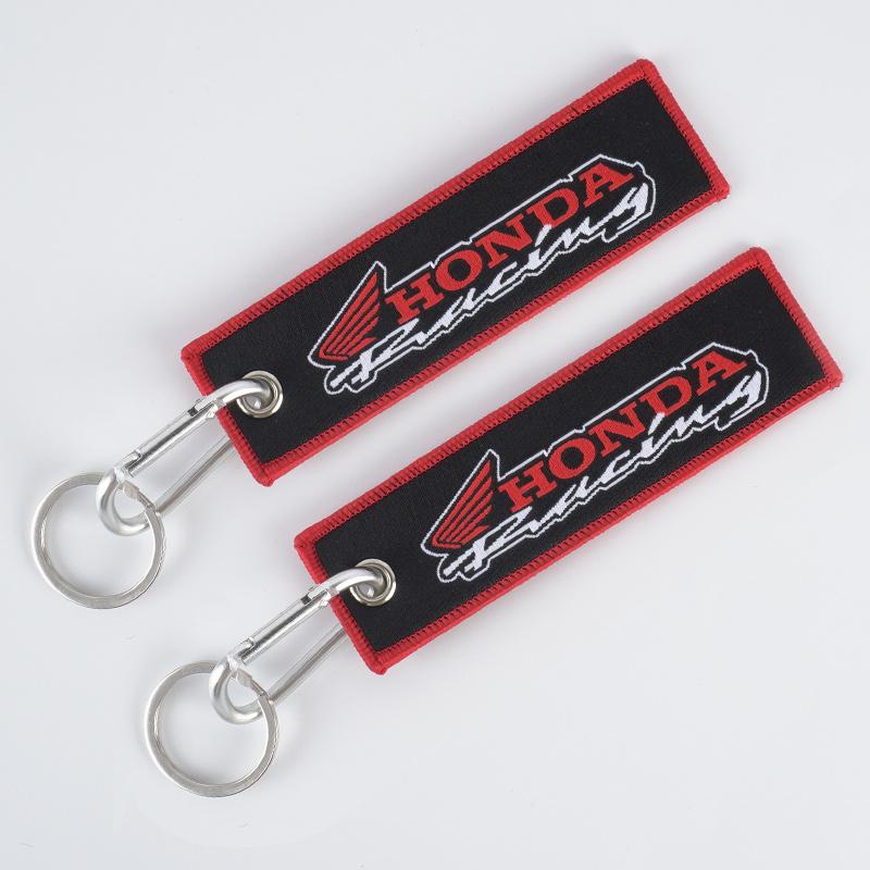 CPO1 Embroidery Motorcycle Keychain Keyring Key Ring For Honda CBR CB650R CB1000R 125R 954 600 650F 650R 1100XX 1000F 600RR 1000RR