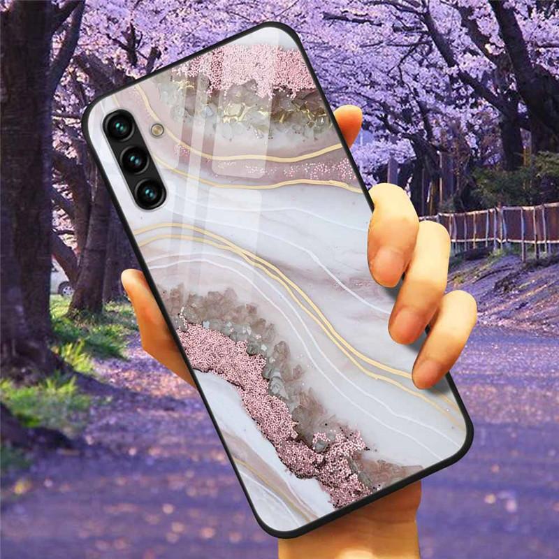 For Samsung A34 A54 A14 A7 2018 Case GalaxyA54 Glass Tempered Hard Cover Coque for Samsung Galaxy A34 5G GalaxyA34 Space A 14