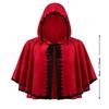 Red Short Capes Cloak with Breathable Polyester Fabric for Warm-Weather Coverage and Cool-Weather Layering