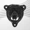 Bear Head Wall Mounted Beer Bottle Opener, Cast Iron Grizzly Teeth Beer Cap Opener for Man Cave, Garage, Home Bar Decor