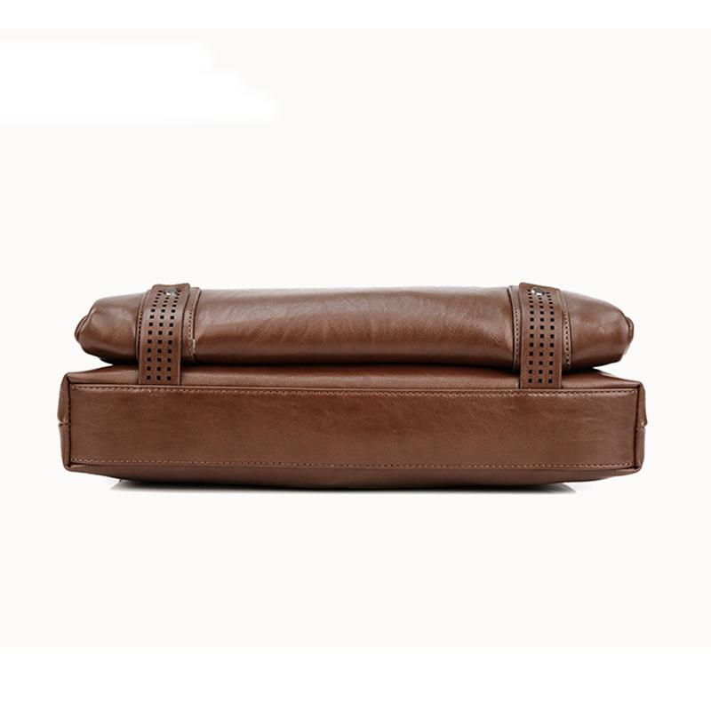 WEIXIER Men Briefcase PU Leather Laptop Bag PC Computer Bag Cowhide Male Briefcase Men Bag 15036
