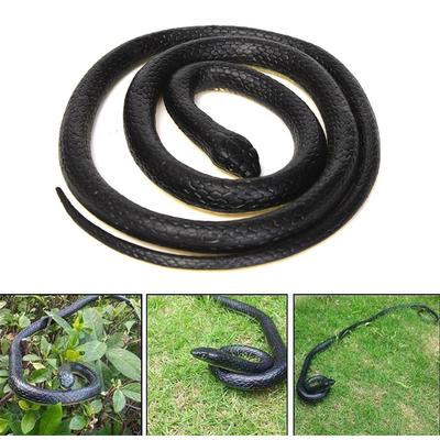 Long Realistic Garden Rubber Snake Fake Snakes for Fool"s Day Halloween Novelty Toy