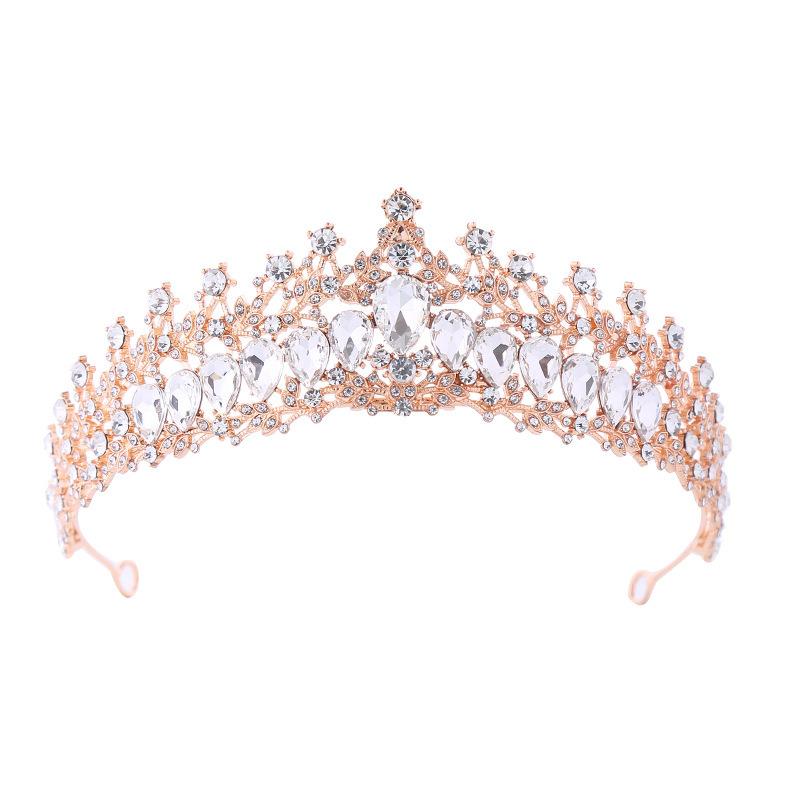 Creative Diamond Tiara Birthday Hair Accessories Wedding Princess Alloy Headband Crown Rhinestone Headband Accessories