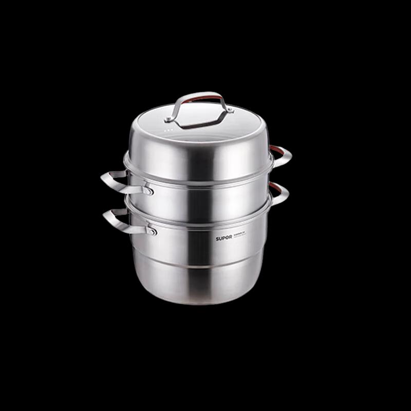 Supor Taste Fresh III 3-Tier 304 Stainless Steel Steamer