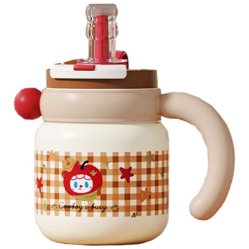 BABLOV 900ml Ceramic Lined Insulated Straw Mug