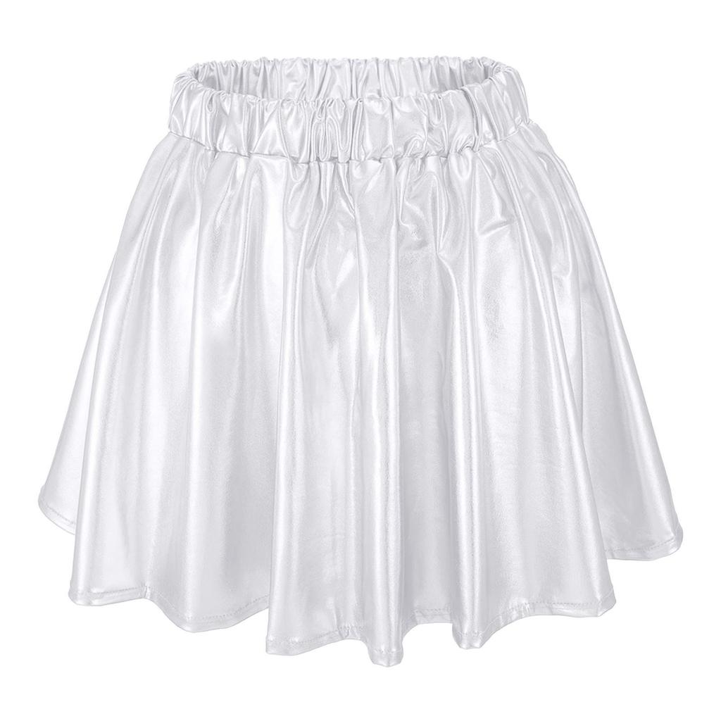 Women's Large Swing Skirt Stage Performance Costume Elastic Waist Pleated Skirt