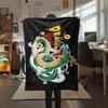 1PC Shenron  Print Flannel Blanket, High quality All Seasons, Home Decor, Warmth and Comfort, Perfect for Christmas Gifts