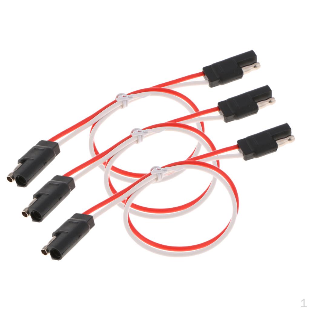 

3 Pieces Polarized 13 2 Pin SAE Wire Plug Connector Waterproof 12V