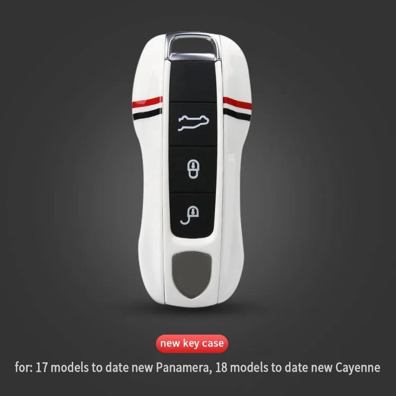 For Porsche 718 Cayenne Panamera 911 Macan Key Case Key Cover Taycan Cayman Boxster Key Shell Car Accessories Protective Case