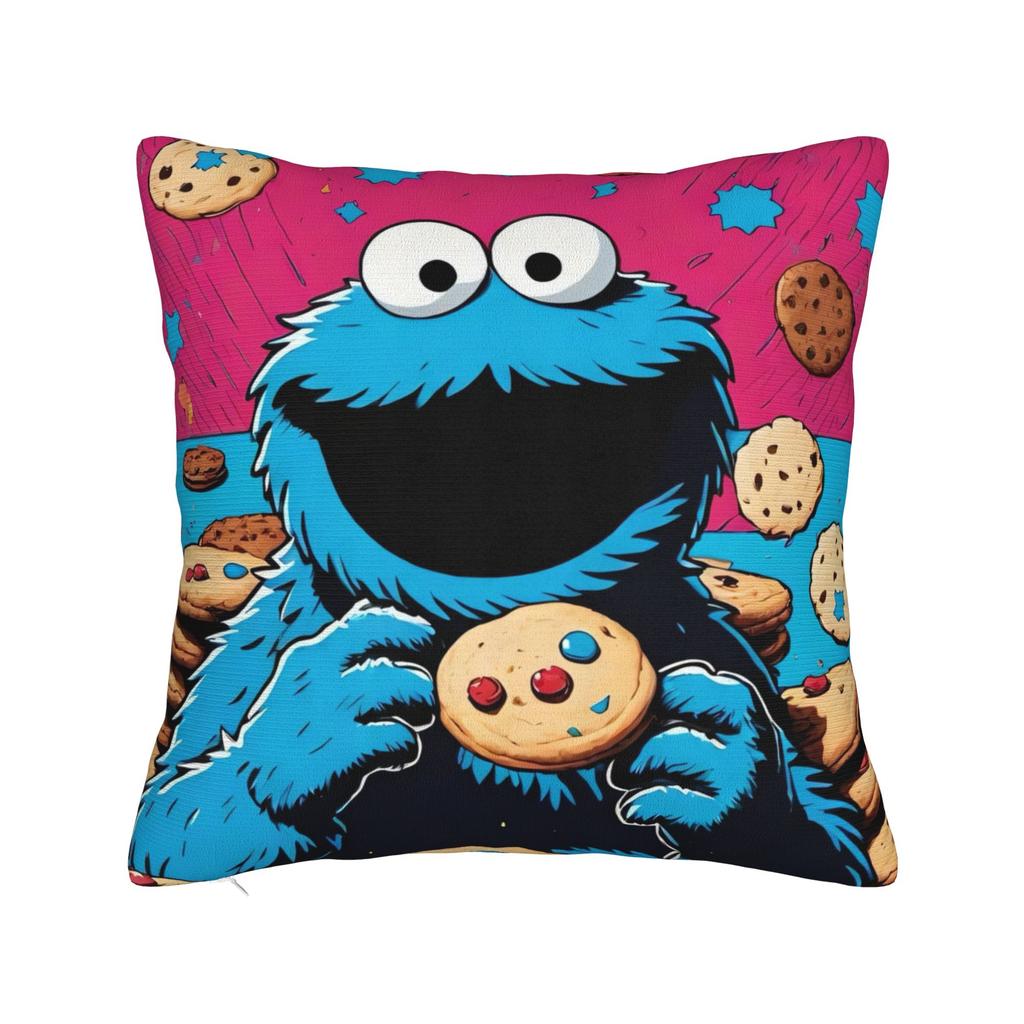Pillow Cover Cookies Monsters Vintage Pillow Case For Sofa Home Decor Pillowcases