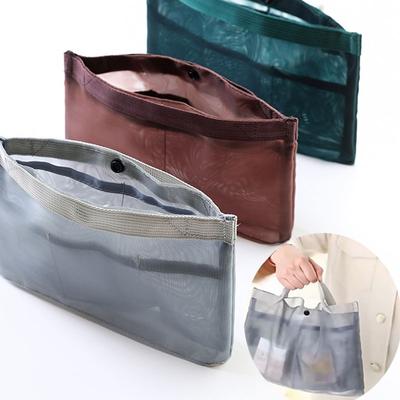 Organizer Insert Bag Women Nylon Mesh Travel Handbag Purse Travel Inner Makeup Cosmetic Bag Female Tote Pouch Storage Bag Ladies