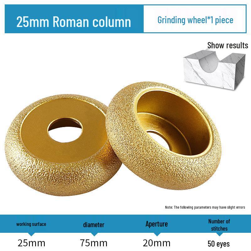 Stone Grinding Wheel for Marble & Granite: Chamfering, Grooving, Rounding, Arc Angle Grinder Head