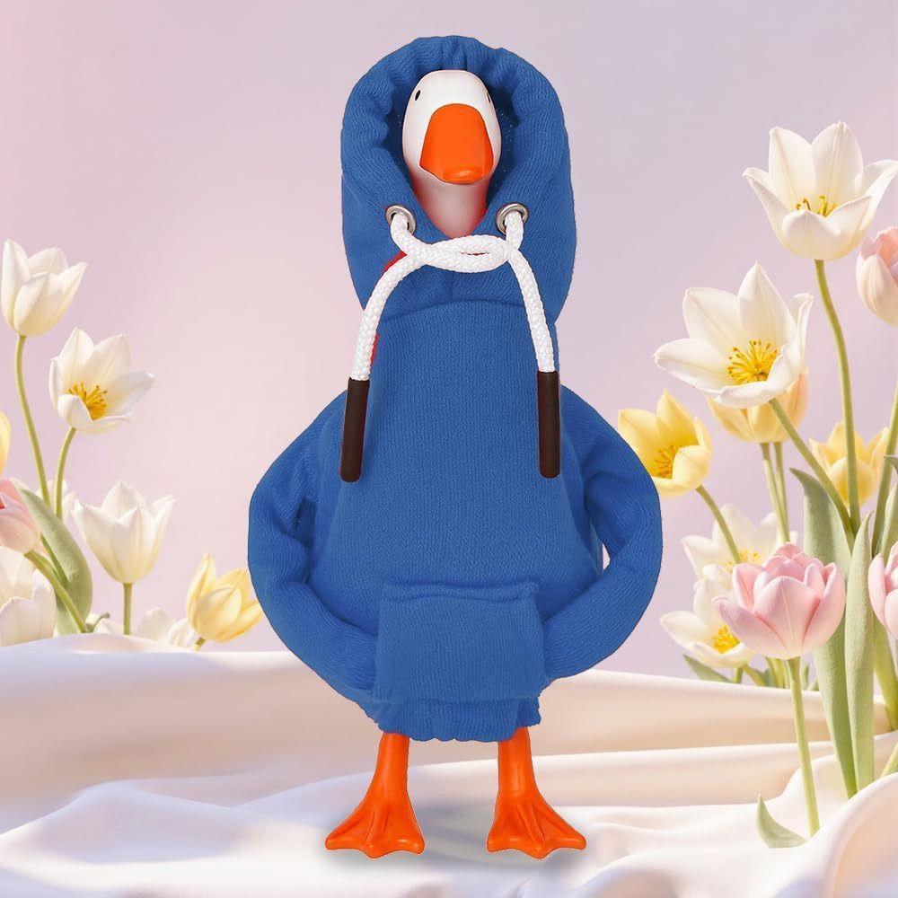 5palcové husí oblečení, červené mikiny s kapucí, měkké jednobarevné mini verandové husí mikiny, stolní husí oblečení, oblečení na dekoraci stolu