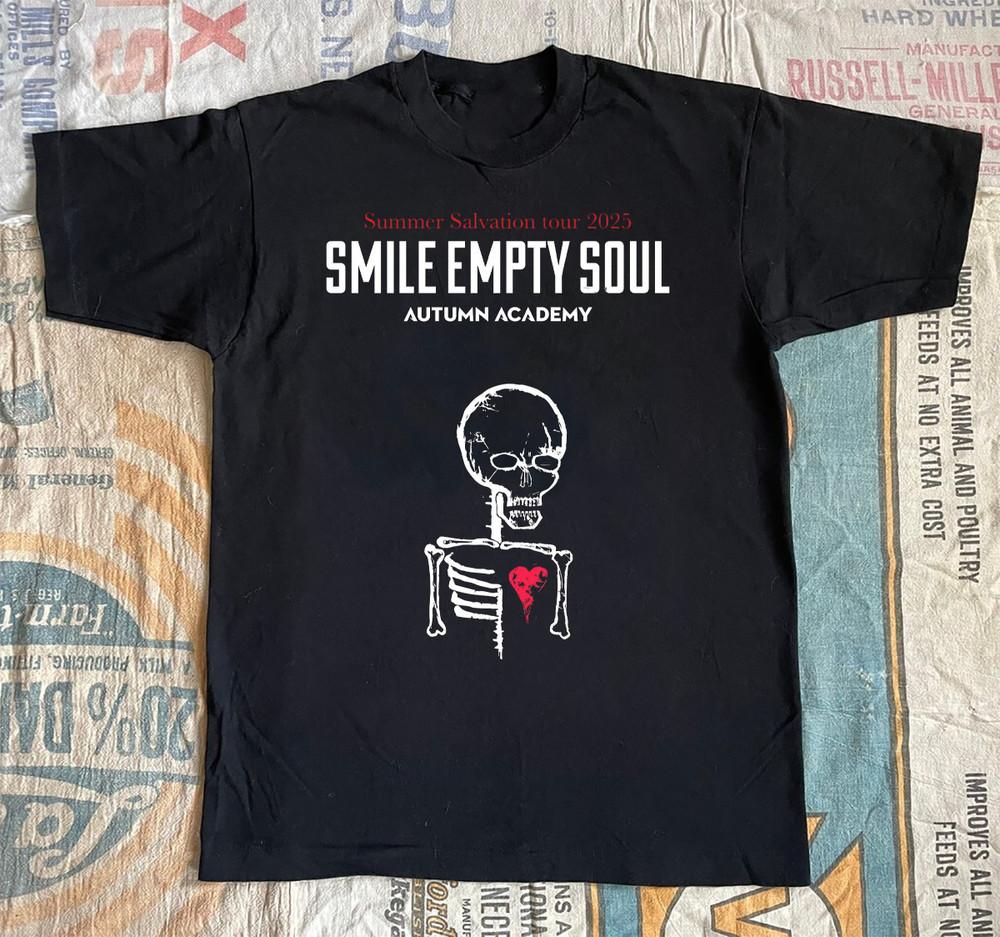 Smile Empty Soul Летний Тур Спасения 2025 Футболка Черная Размер от S до 5XL AL908 Унисекс Футболка XXXXL