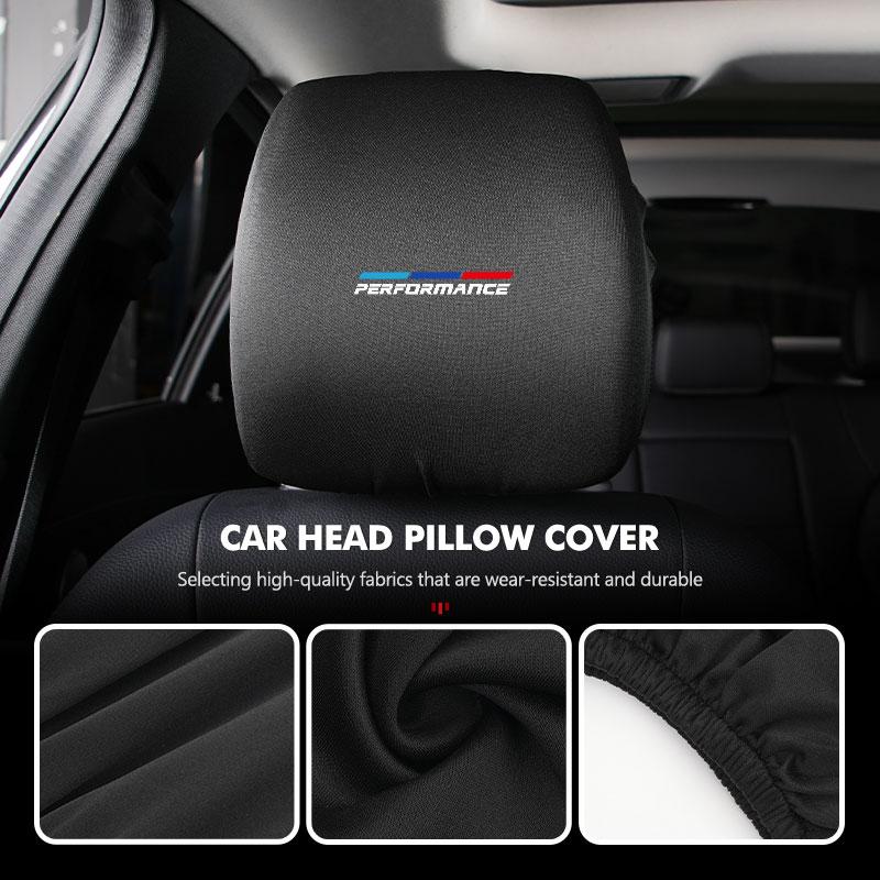 Car Seat Headrest Elastic Dust Protection Cover Accessories For BMW X1 X3 X4 X5 X7 G20 G38 F20 F39 F48 E46 E60 E36 E39 JX7