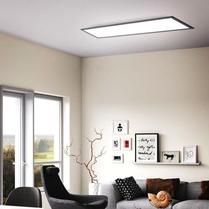 LED Ceiling Light - B.k.licht - 1m - 22w - 2200lm - Black Frame - 4000k
